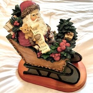 Lynn Haney Collection Through The Years Vintage Santa Sleigh Figures 1991
